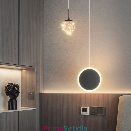 Kulatý prsten závěsné světlo moderní kuličkové závěsné svítidlo Kulatý prsten závěsné světlo moderní kuličkové závěsné svítidlo