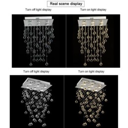 Moderní křišťálový lustr zapuštěné stropní svítidlo