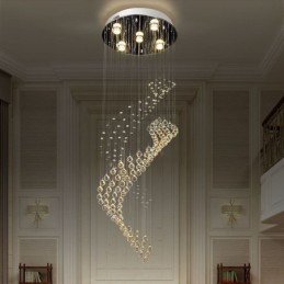 Elegantní křišťálový lustr Dešťová stropní svítidla Foyer