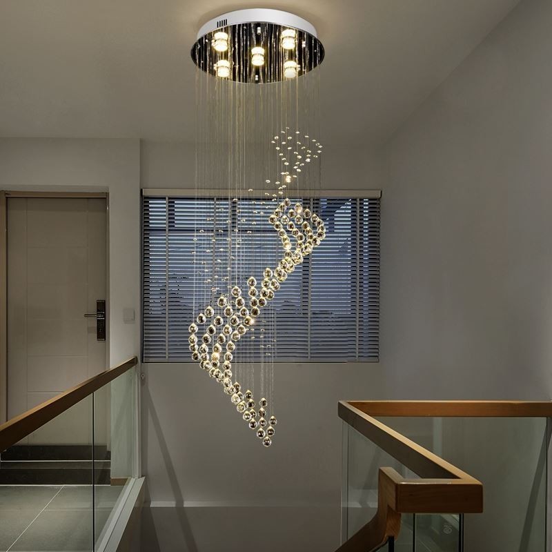 Elegantní křišťálový lustr Dešťová stropní svítidla Foyer