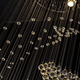 Elegantní křišťálový lustr Dešťová stropní svítidla Foyer