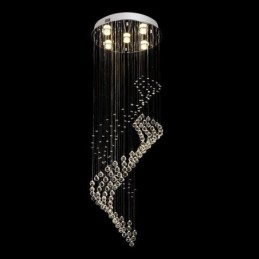 Elegantní křišťálový lustr Dešťová stropní svítidla Foyer
