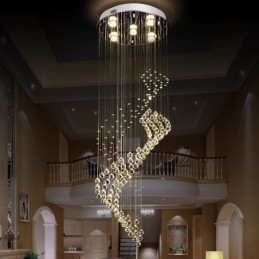 Elegantní křišťálový lustr Dešťová stropní svítidla Foyer
