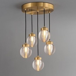 Závěsná lampa American Cluster Light Luxusní skleněné kuličkové stropní svítidlo