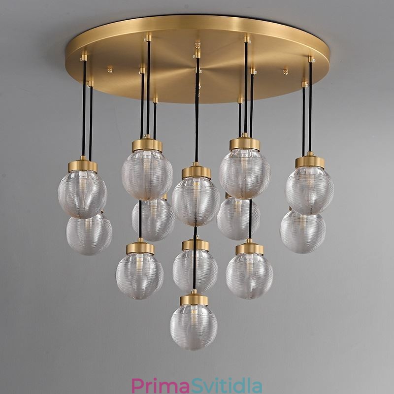 Závěsná lampa American Cluster Light Luxusní skleněné kuličkové stropní svítidlo