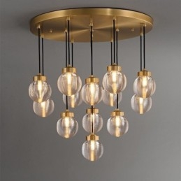 Závěsná lampa American Cluster Light Luxusní skleněné kuličkové stropní svítidlo