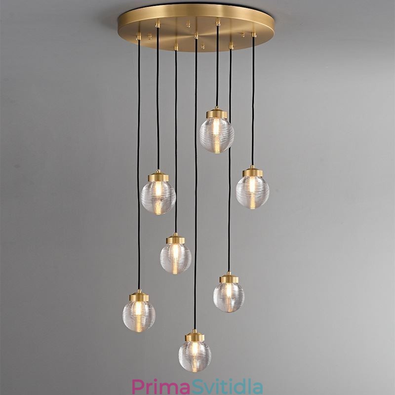 Závěsná lampa American Cluster Light Luxusní skleněné kuličkové stropní svítidlo