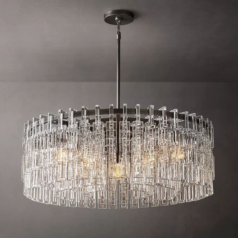 Americké stropní svítidlo Luxusní křišťálové závěsné svítidlo 60cm