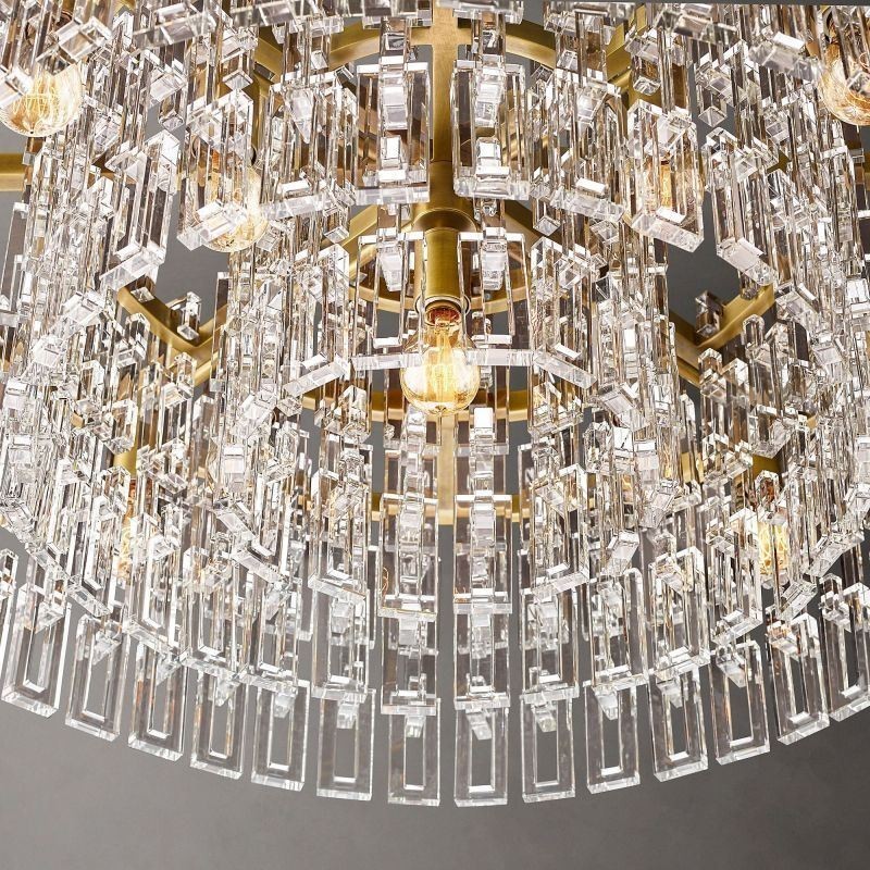 Americké stropní svítidlo Luxusní křišťálové závěsné svítidlo 60cm