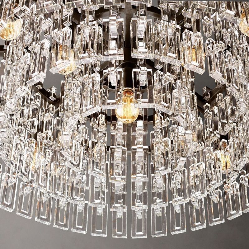 Americké stropní svítidlo Luxusní křišťálové závěsné svítidlo 60cm
