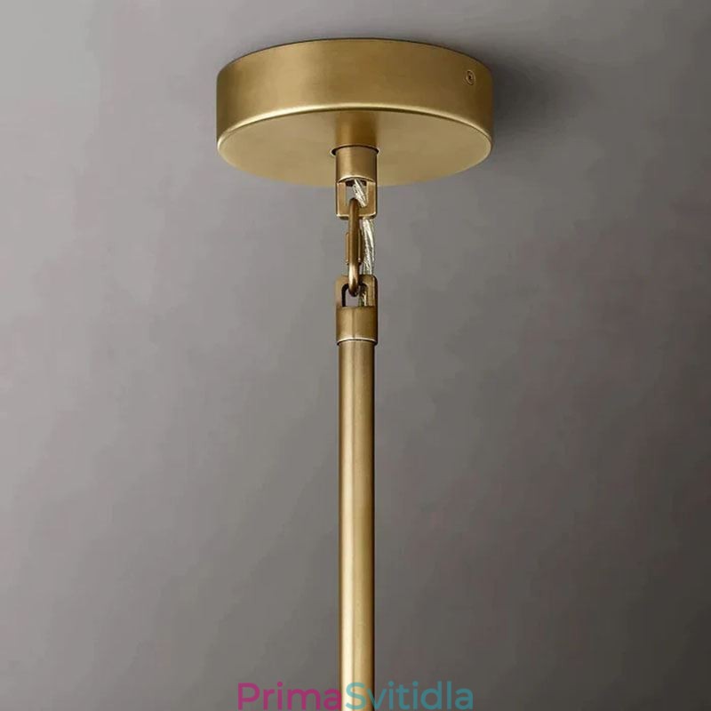Americké závěsné světlo Skleněné stropní svítidlo Jantarové průhledné 90 cm 14 světel