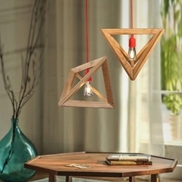 Lustr ze severského dřeva Cafe Oblečení Creative Retro Dekorativní Dubový lustr