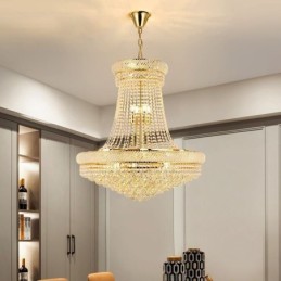 Křišťálové závěsné svítidlo Moderní duplexní dekorativní stropní svítidlo