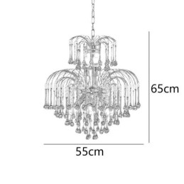 Křišťálové závěsné svítidlo Elegantní duplexní dekorativní stropní svítidlo