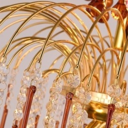 Křišťálové závěsné svítidlo Elegantní duplexní dekorativní stropní svítidlo