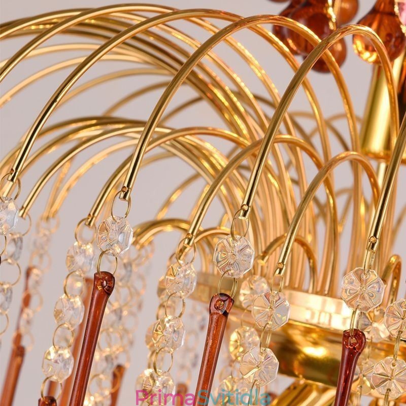 Křišťálové závěsné svítidlo Elegantní duplexní dekorativní stropní svítidlo