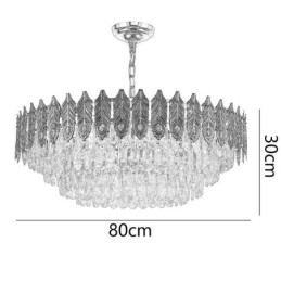 Křišťálový přívěsek se zlatým peřím Light Duplex dekorativní stropní svítidlo