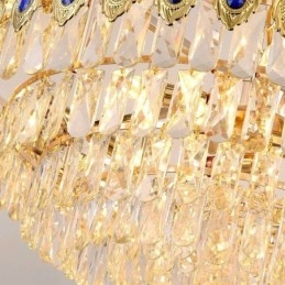 Křišťálový přívěsek se zlatým peřím Light Duplex dekorativní stropní svítidlo
