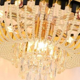 Luxusní dekorativní stropní svítidlo křišťálové závěsné světle zlaté