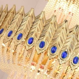 Křišťálové závěsné svítidlo Luxusní dekorativní stropní svítidlo 60 cm