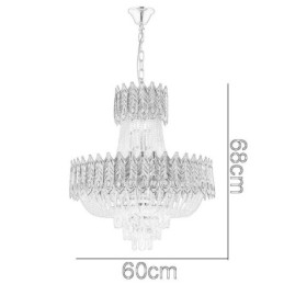 Křišťálové závěsné svítidlo Luxusní dekorativní stropní svítidlo 60 cm