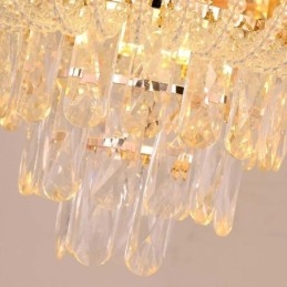 Křišťálové závěsné svítidlo Luxusní dekorativní stropní svítidlo 60 cm
