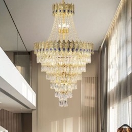 Křišťálové závěsné svítidlo Sofistikované luxusní dekorativní závěsné svítidlo 80 cm