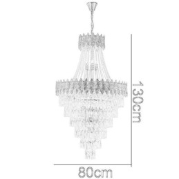 Křišťálové závěsné svítidlo Sofistikované luxusní dekorativní závěsné svítidlo 80 cm