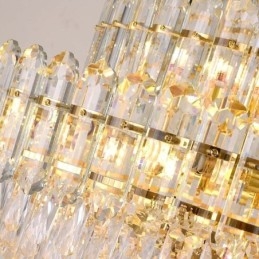 Křišťálové závěsné svítidlo Čtyři vrstvy luxusní dekorativní stropní svítidlo 80 cm