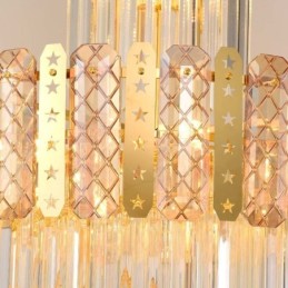 Zlaté křišťálové závěsné svítidlo Luxusní dekorativní stropní svítidlo 60*H180cm