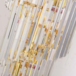 Zlaté křišťálové závěsné svítidlo Luxusní dekorativní stropní svítidlo 60*H180cm