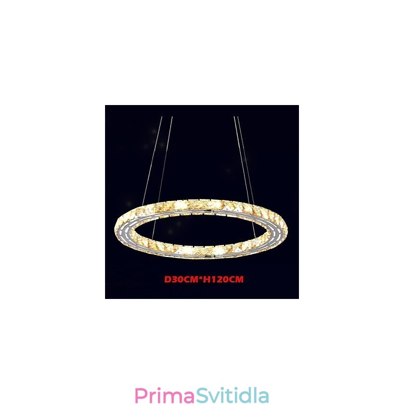 Křišťálové závěsné svítidlo svítidla Moderní svítidla Amber K9 Crystal kulatý jednoduchý prstenec 30CM