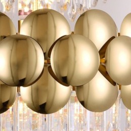 Křišťálové závěsné svítidlo galvanicky pozlacené luxusní dekorativní stropní svítidlo 60 cm
