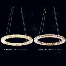 Křišťálové závěsné svítidlo svítidla Moderní svítidla Amber K9 Crystal kulatý jednoduchý prstenec 30CM