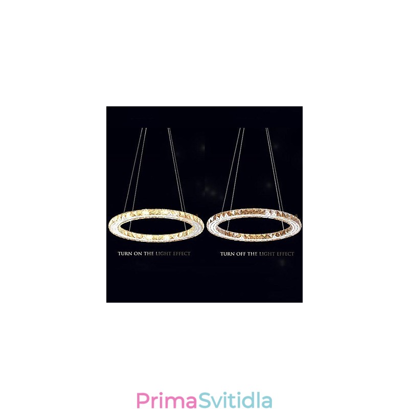 Křišťálové závěsné svítidlo svítidla Moderní svítidla Amber K9 Crystal kulatý jednoduchý prstenec 30CM