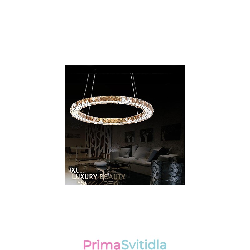 Křišťálové závěsné svítidlo svítidla Moderní svítidla Amber K9 Crystal kulatý jednoduchý prstenec 30CM