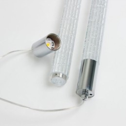 Závěsné svítidlo Chrome Crystal Column Cluster Stropní světlo