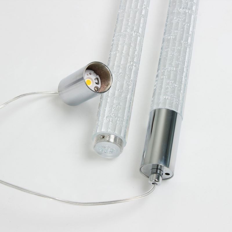 Závěsné svítidlo Chrome Crystal Column Cluster Stropní světlo