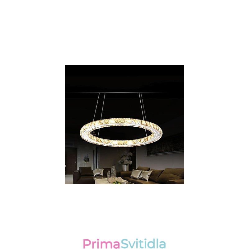 Křišťálové závěsné svítidlo svítidla Moderní svítidla Amber K9 Crystal kulatý jednoduchý prstenec 30CM