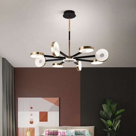 Minimalistické závěsné světlo s devíti hlavami kruhové stropní svítidlo Minimalistické závěsné světlo s devíti hlavami kruhové stropní svítidlo