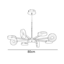 Minimalistické závěsné světlo s devíti hlavami kruhové stropní svítidlo