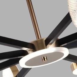 Minimalistické závěsné světlo s devíti hlavami kruhové stropní svítidlo