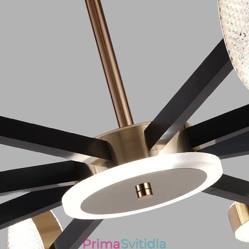 Minimalistické závěsné světlo s devíti hlavami kruhové stropní svítidlo