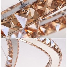 Křišťálové závěsné svítidlo svítidla Moderní svítidla Amber K9 Crystal kulatý jednoduchý prstenec 30CM