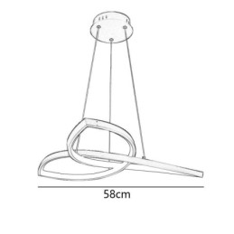 Minimalistické závěsné svítidlo Clover Stropní světlo