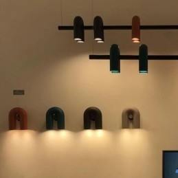 Stropní svítidlo z tepaného železa Závěsné svítidlo ve tvaru U 90 otočné stínidlo