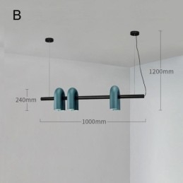 Stropní svítidlo z tepaného železa Závěsné svítidlo ve tvaru U 90 otočné stínidlo