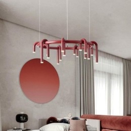 Stropní svítidlo Moderní Nordic Duplex Building Kruhové závěsné světlo ve tvaru U
