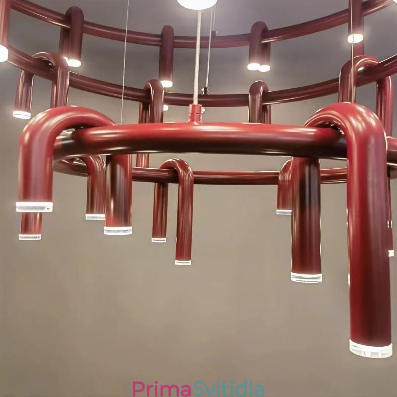 Stropní svítidlo Moderní Nordic Duplex Building Kruhové závěsné světlo ve tvaru U