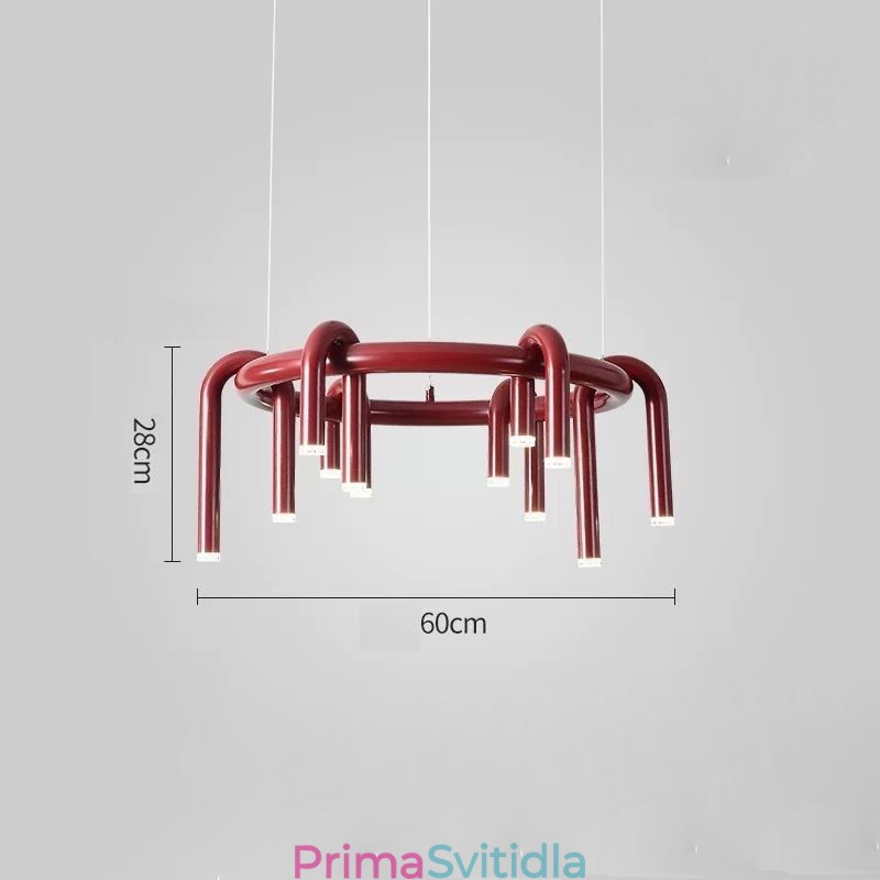 Stropní svítidlo Moderní Nordic Duplex Building Kruhové závěsné světlo ve tvaru U